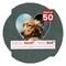 Dark Grey Suede Mat Board for 10x10 Frames - Heart Opening for 8x8 Photos